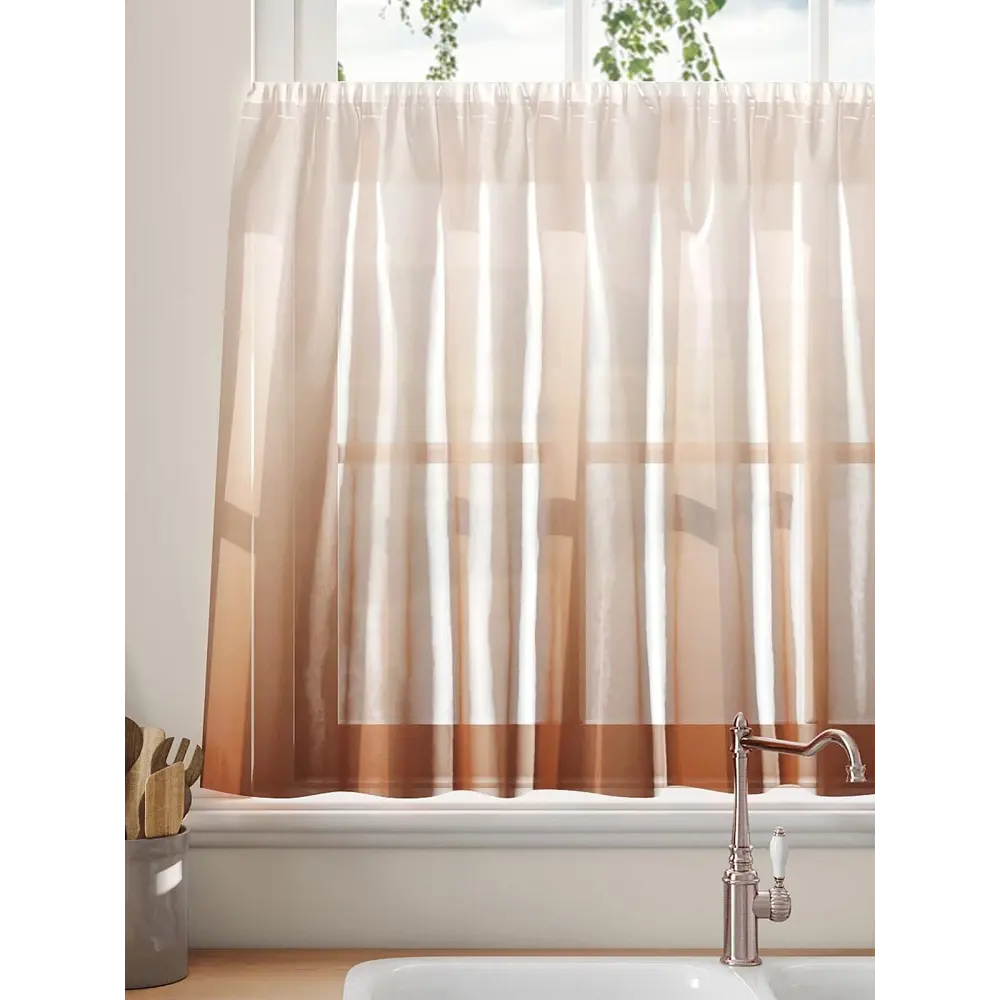 Фото 4 Тюль на кулиске Comfy Way Гривант 150x60 см цвет коричневый Фото 4 Тюль на кулиске Comfy Way Гривант 150x60 см цвет коричневый