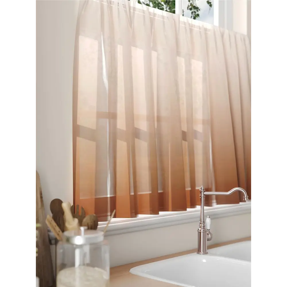 Фото 6 Тюль на кулиске Comfy Way Гривант 150x60 см цвет коричневый Фото 6 Тюль на кулиске Comfy Way Гривант 150x60 см цвет коричневый