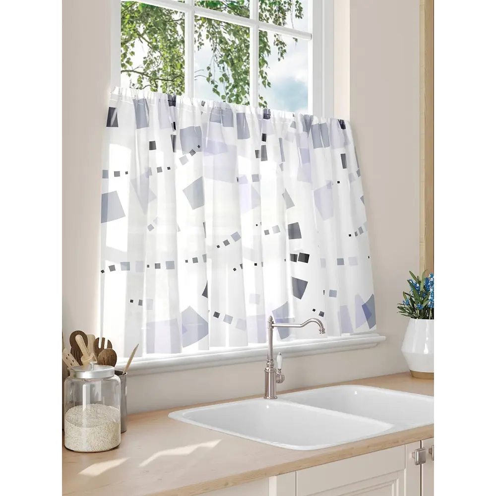 Фото 3 Тюль на кулиске Comfy Way Харифирс 150x60 см цвет белый Фото 3 Тюль на кулиске Comfy Way Харифирс 150x60 см цвет белый