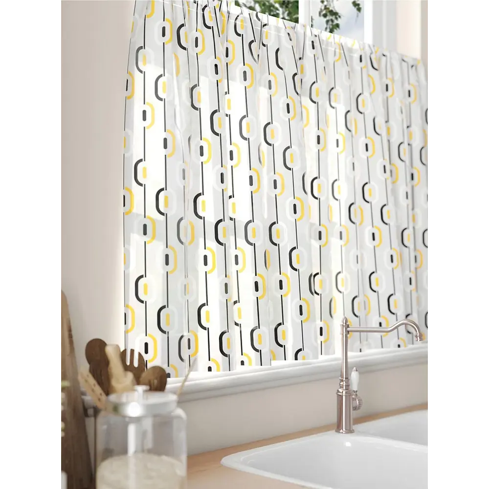 Фото 6 Тюль на кулиске Comfy Way Мертенс 150x60 см цвет белый Фото 6 Тюль на кулиске Comfy Way Мертенс 150x60 см цвет белый