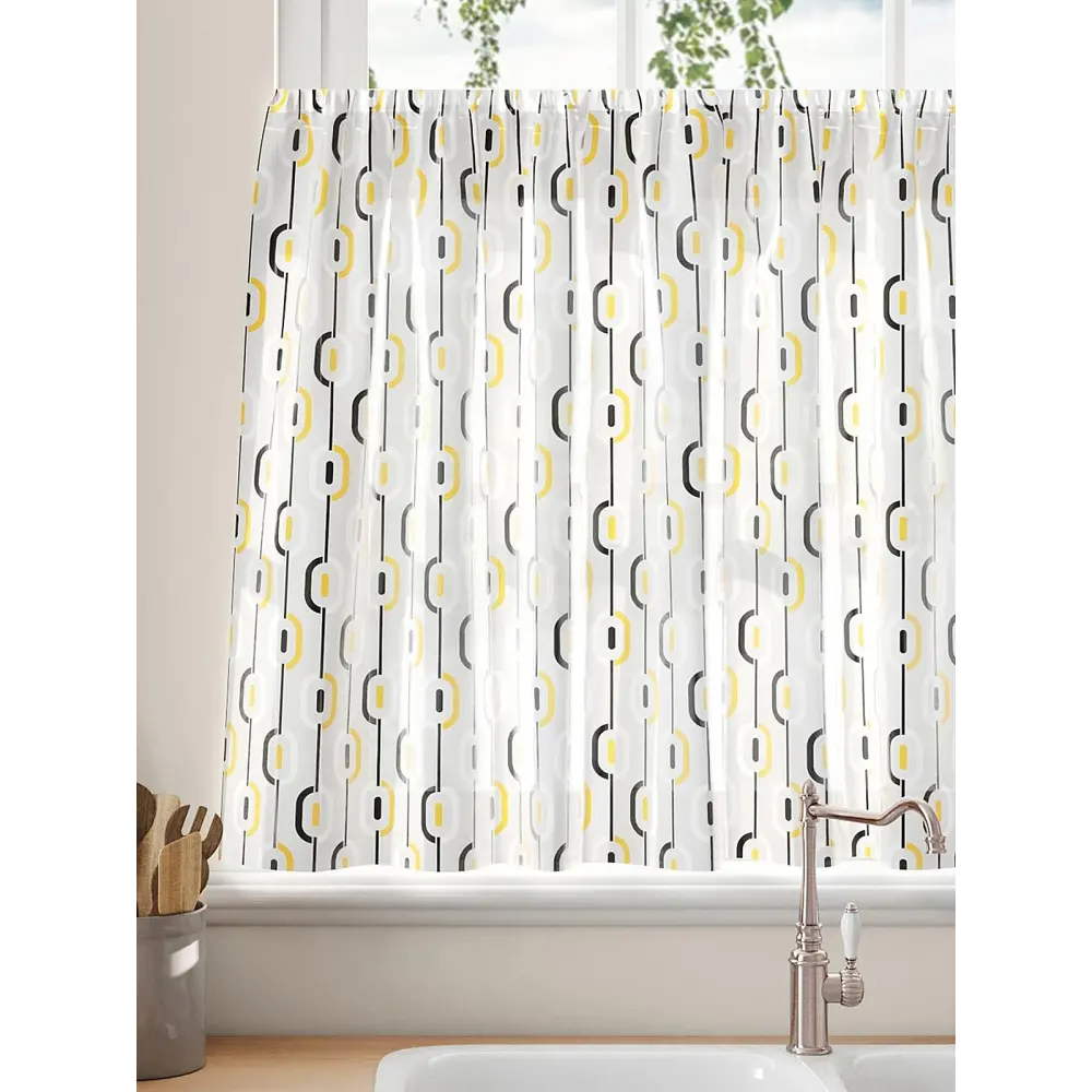 Фото 4 Тюль на кулиске Comfy Way Мертенс 150x60 см цвет белый Фото 4 Тюль на кулиске Comfy Way Мертенс 150x60 см цвет белый