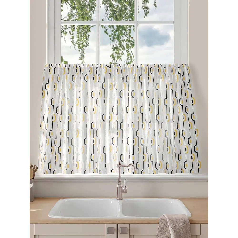 Фото 2 Тюль на кулиске Comfy Way Мертенс 150x60 см цвет белый Фото 2 Тюль на кулиске Comfy Way Мертенс 150x60 см цвет белый