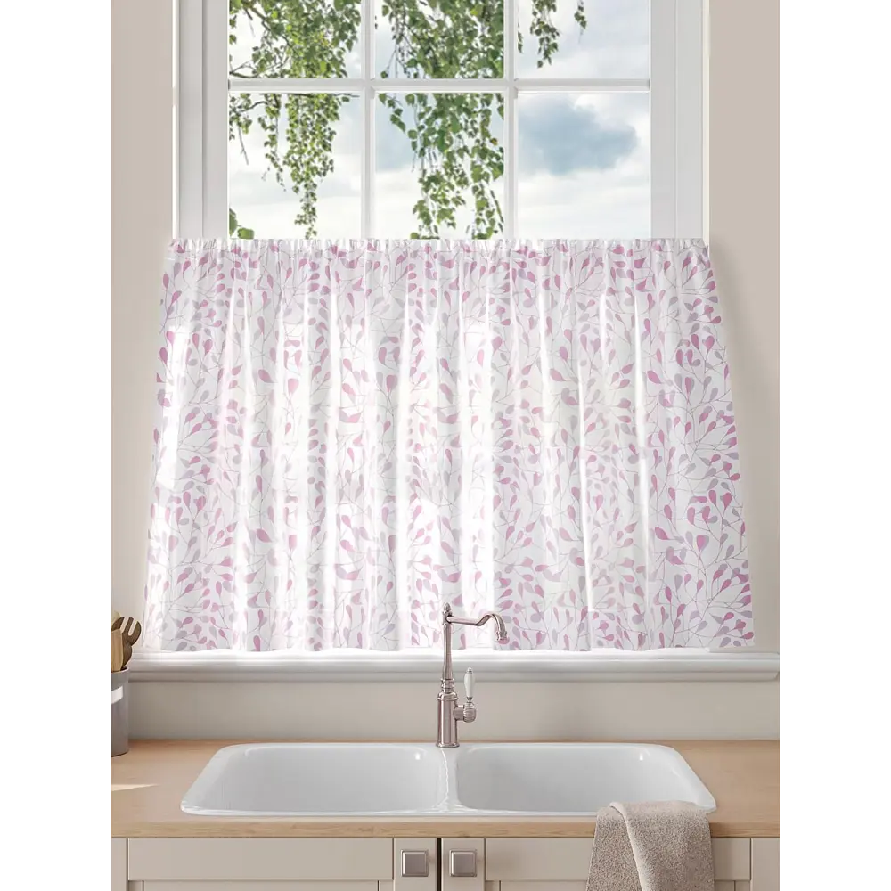 Фото 2 Тюль на кулиске Comfy Way Лентрал 150x60 см цвет белый