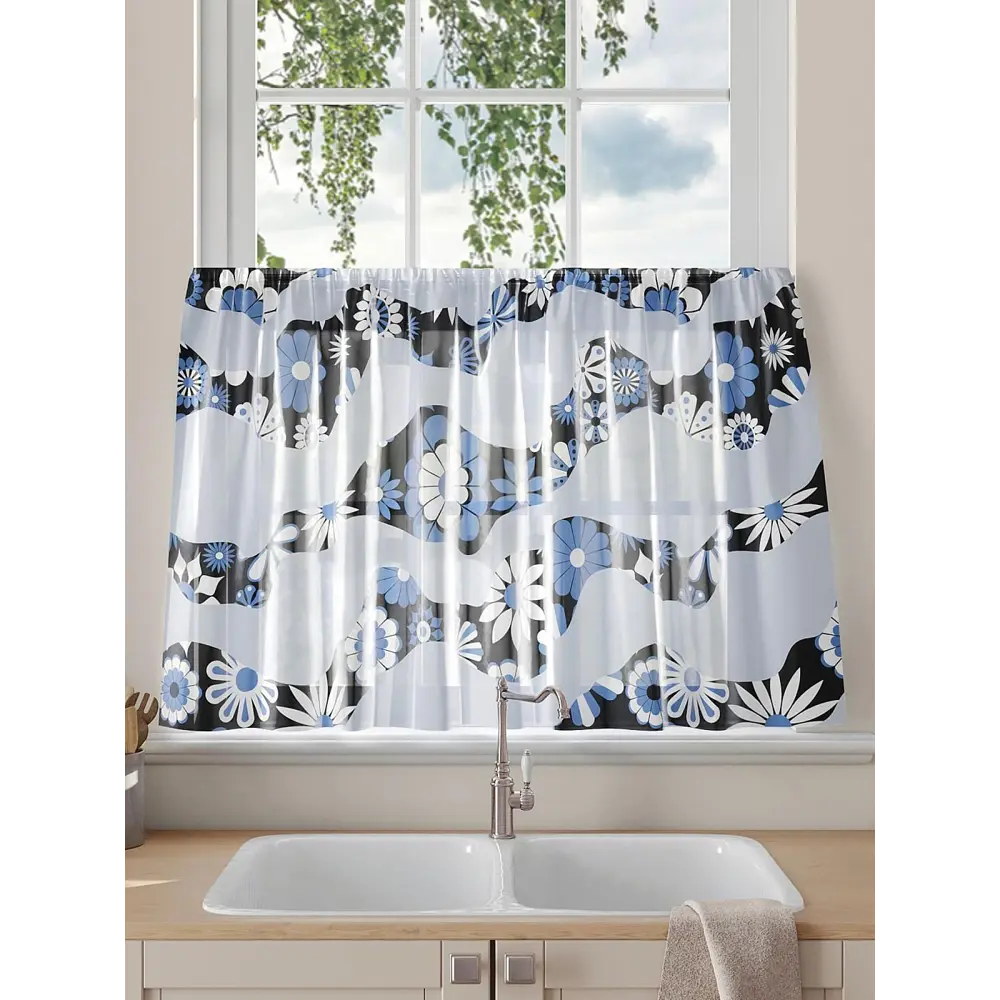 Фото 2 Тюль на кулиске Comfy Way Рибенилс 150x60 см цвет голубой Фото 2 Тюль на кулиске Comfy Way Рибенилс 150x60 см цвет голубой