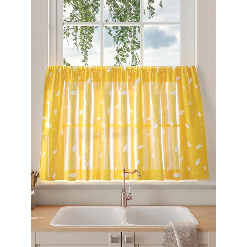 Фото 2 Тюль на кулиске Comfy Way Филинсит 150x60 см цвет желтый Фото 2 Тюль на кулиске Comfy Way Филинсит 150x60 см цвет желтый