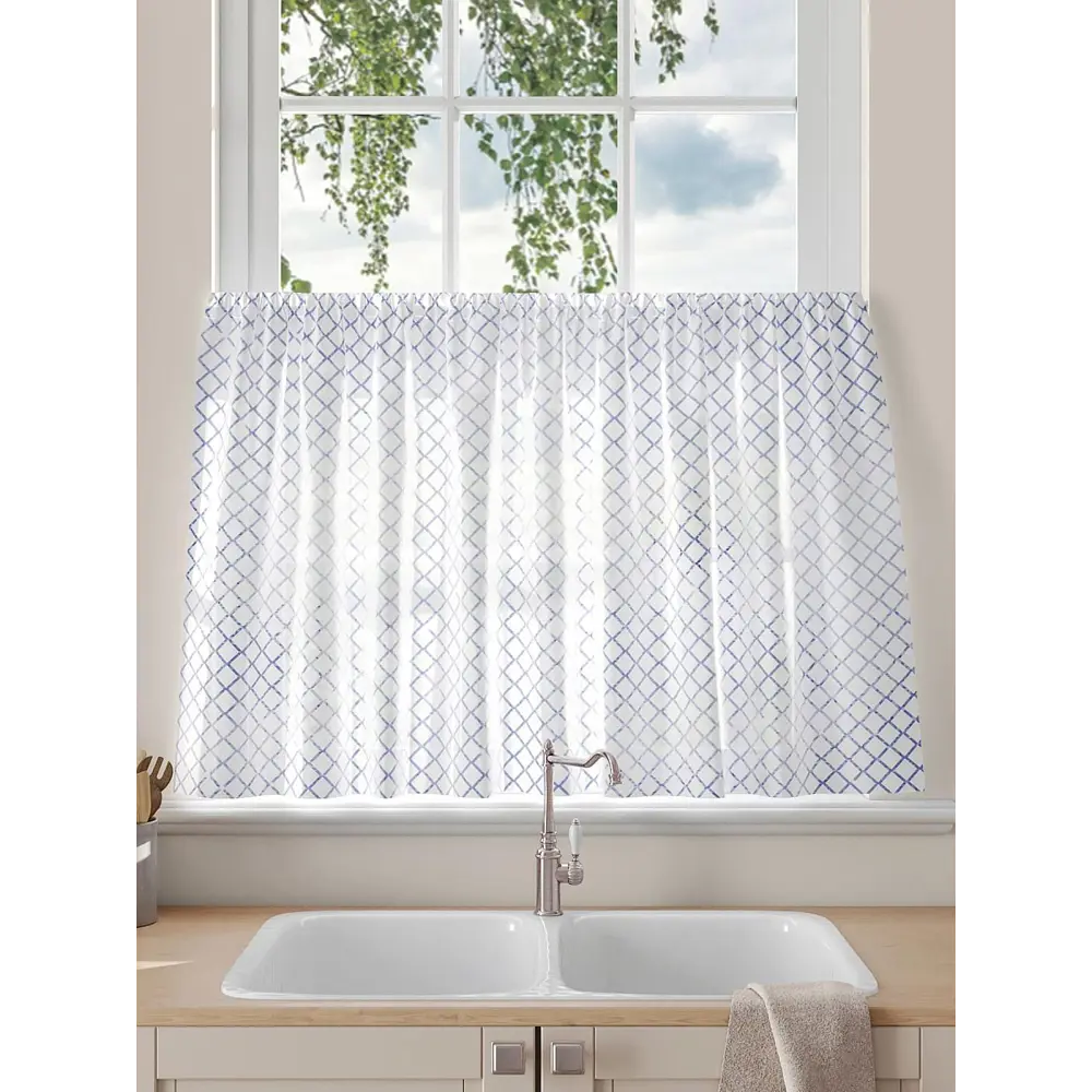 Фото 2 Тюль на кулиске Comfy Way Тирафис 150x60 см цвет белый Фото 2 Тюль на кулиске Comfy Way Тирафис 150x60 см цвет белый