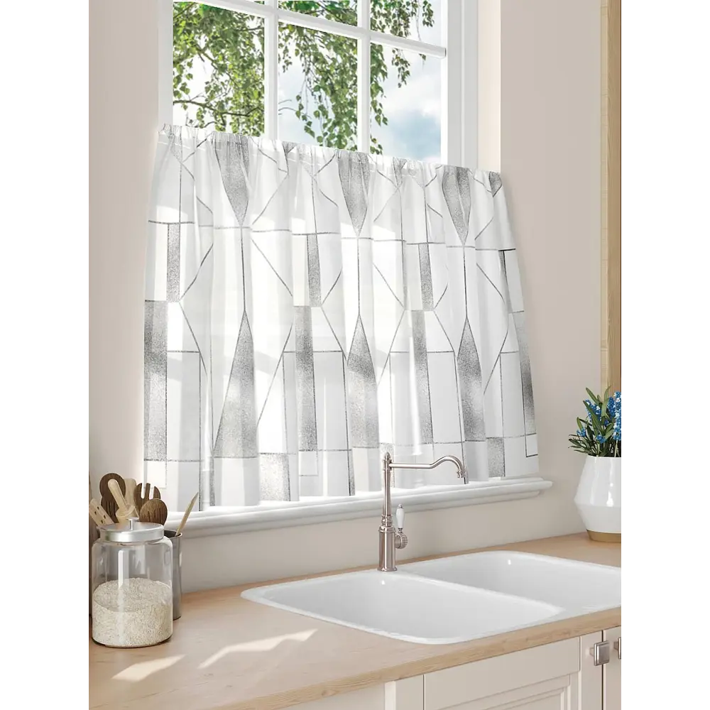 Фото 3 Тюль на кулиске Comfy Way Ларитикс 150x60 см цвет белый Фото 3 Тюль на кулиске Comfy Way Ларитикс 150x60 см цвет белый