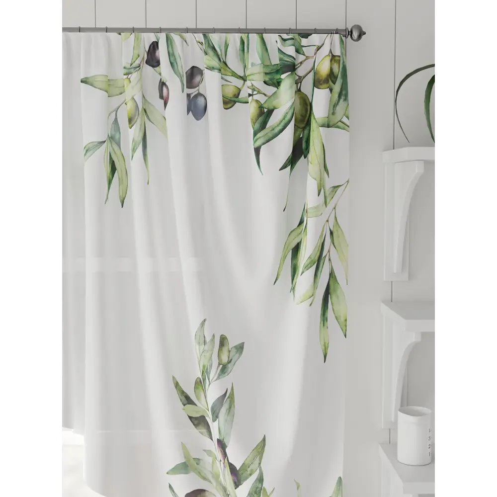 Фото 4 Штора на шторной ленте Comfy Way Квентрилс 300x130 см цвет белый Фото 4 Штора на шторной ленте Comfy Way Квентрилс 300x130 см цвет белый
