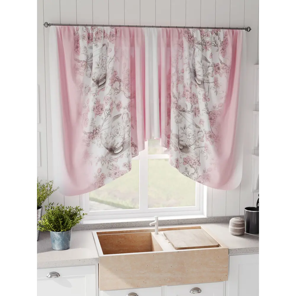 Фото 6 Штора на шторной ленте Comfy Way Шенорилт 300x130 см цвет белый Фото 6 Штора на шторной ленте Comfy Way Шенорилт 300x130 см цвет белый