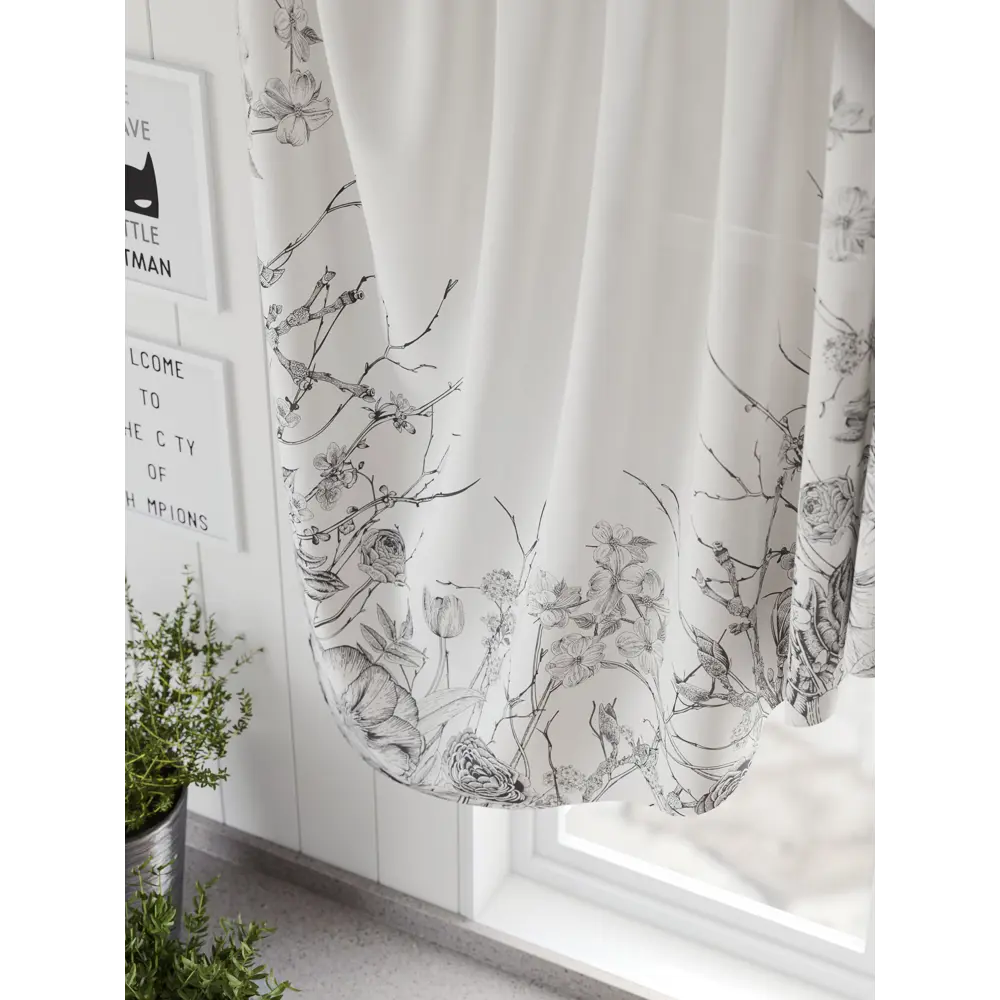 Фото 4 Штора на шторной ленте Comfy Way Фиартис 300x130 см цвет белый Фото 4 Штора на шторной ленте Comfy Way Фиартис 300x130 см цвет белый