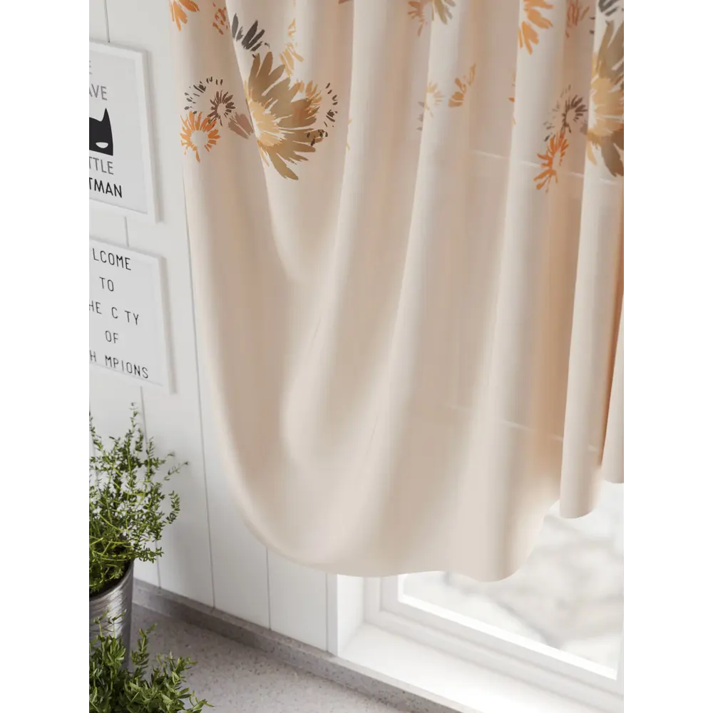 Фото 3 Штора на шторной ленте Comfy Way Фиаринис 300x130 см цвет бежевый Фото 3 Штора на шторной ленте Comfy Way Фиаринис 300x130 см цвет бежевый