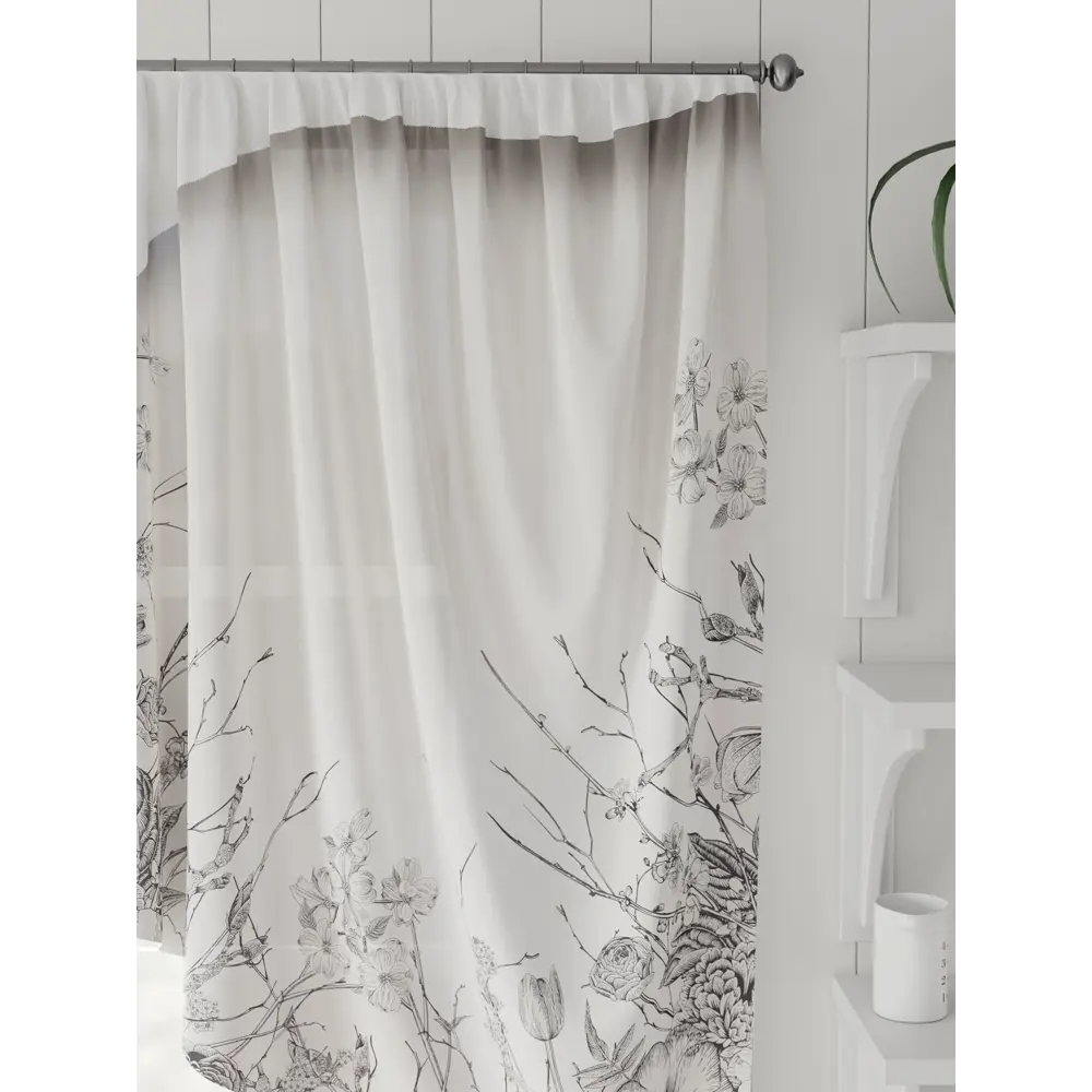 Фото 3 Штора на шторной ленте Comfy Way Фиартис 300x130 см цвет белый Фото 3 Штора на шторной ленте Comfy Way Фиартис 300x130 см цвет белый