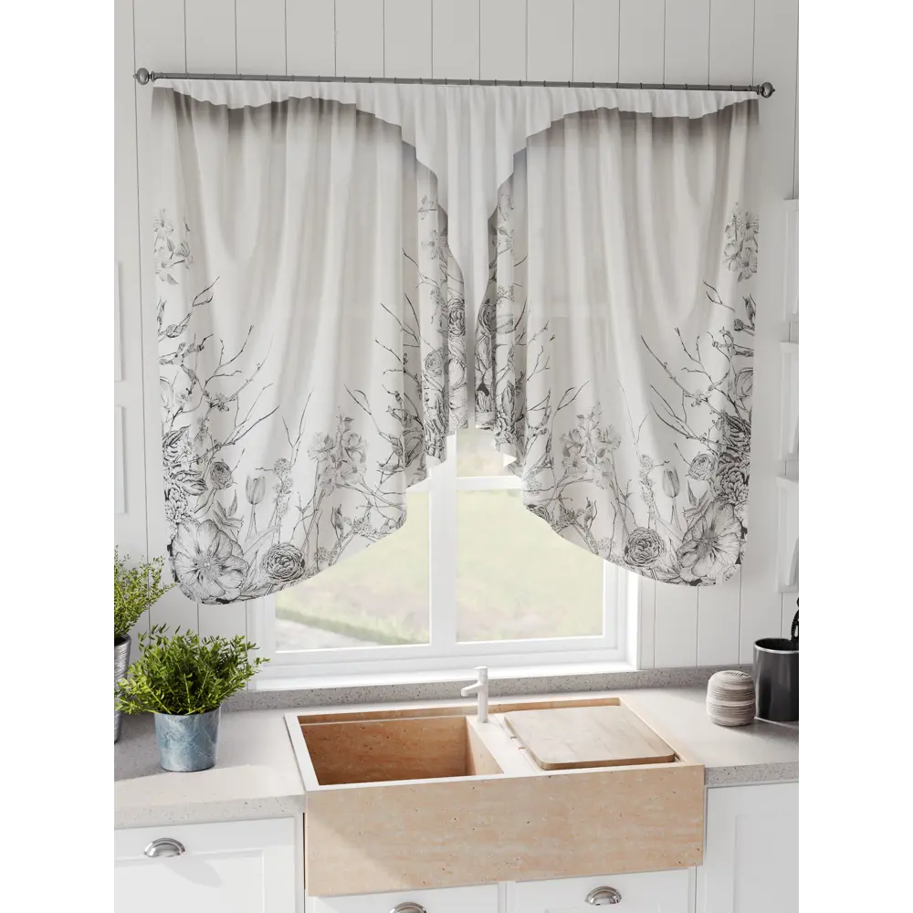 Фото 5 Штора на шторной ленте Comfy Way Фиартис 300x130 см цвет белый Фото 5 Штора на шторной ленте Comfy Way Фиартис 300x130 см цвет белый