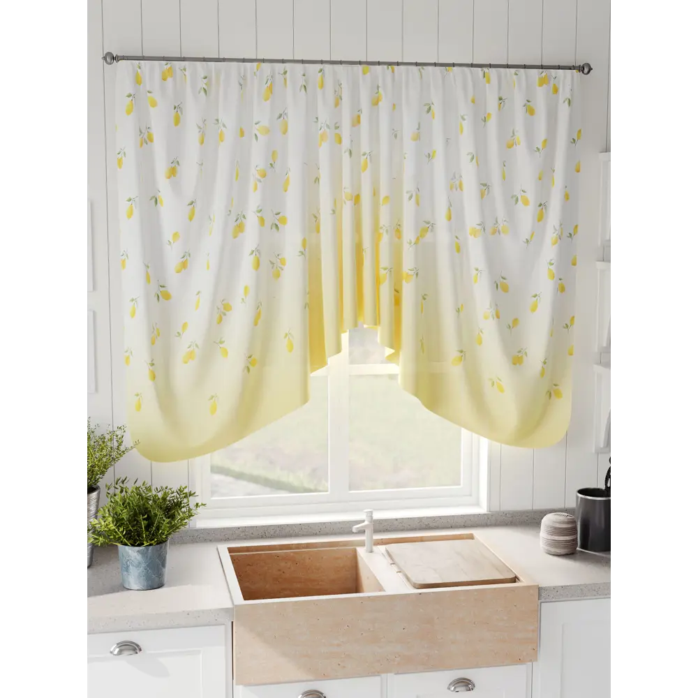Фото 4 Штора на шторной ленте Comfy Way Лимионрит 300x130 см цвет белый Фото 4 Штора на шторной ленте Comfy Way Лимионрит 300x130 см цвет белый