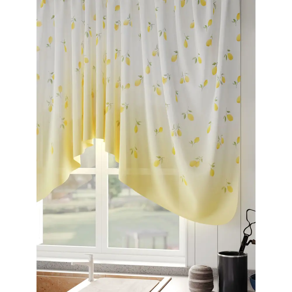 Фото 3 Штора на шторной ленте Comfy Way Лимионрит 300x130 см цвет белый Фото 3 Штора на шторной ленте Comfy Way Лимионрит 300x130 см цвет белый