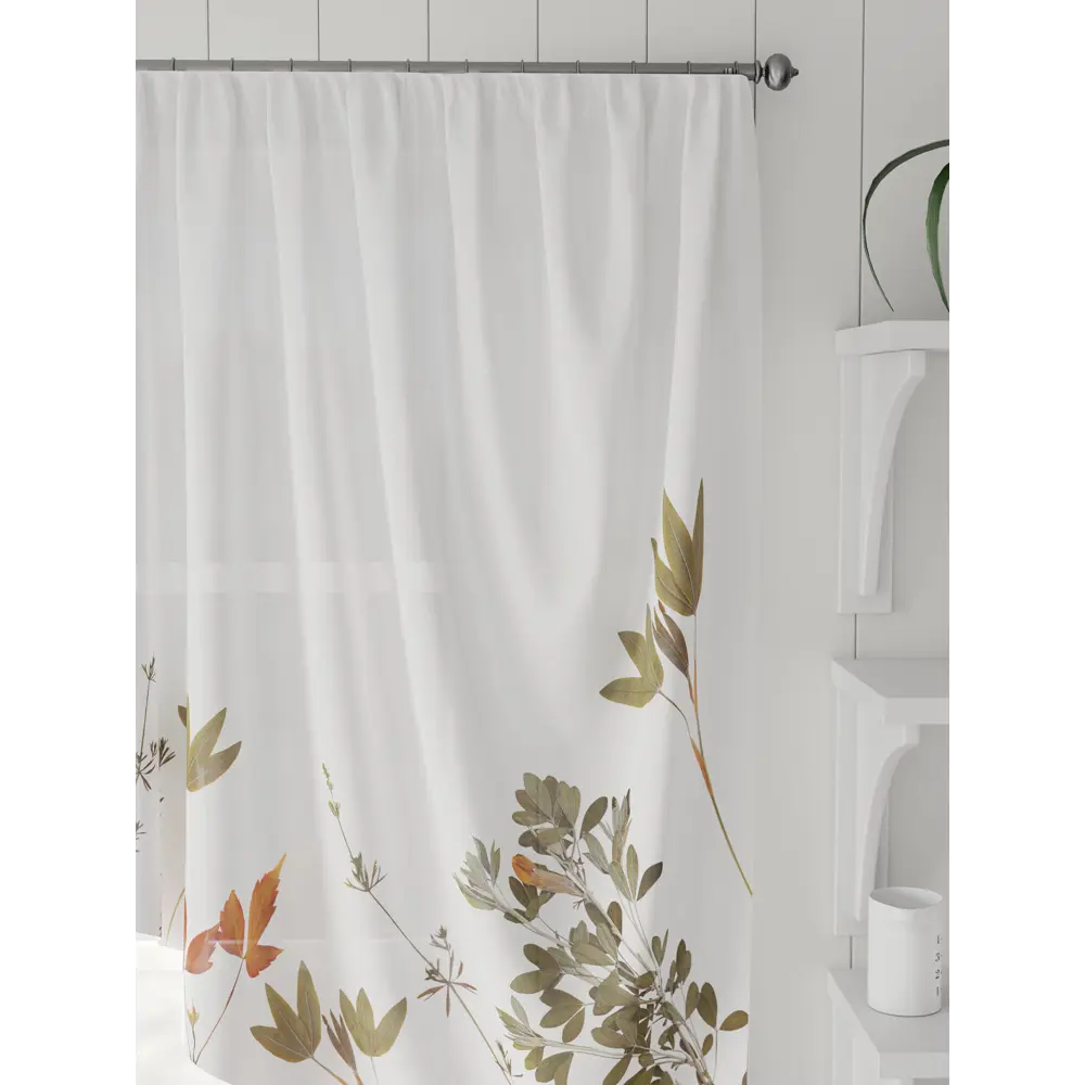Фото 3 Штора на шторной ленте Comfy Way Рилоринос 300x130 см цвет белый Фото 3 Штора на шторной ленте Comfy Way Рилоринос 300x130 см цвет белый