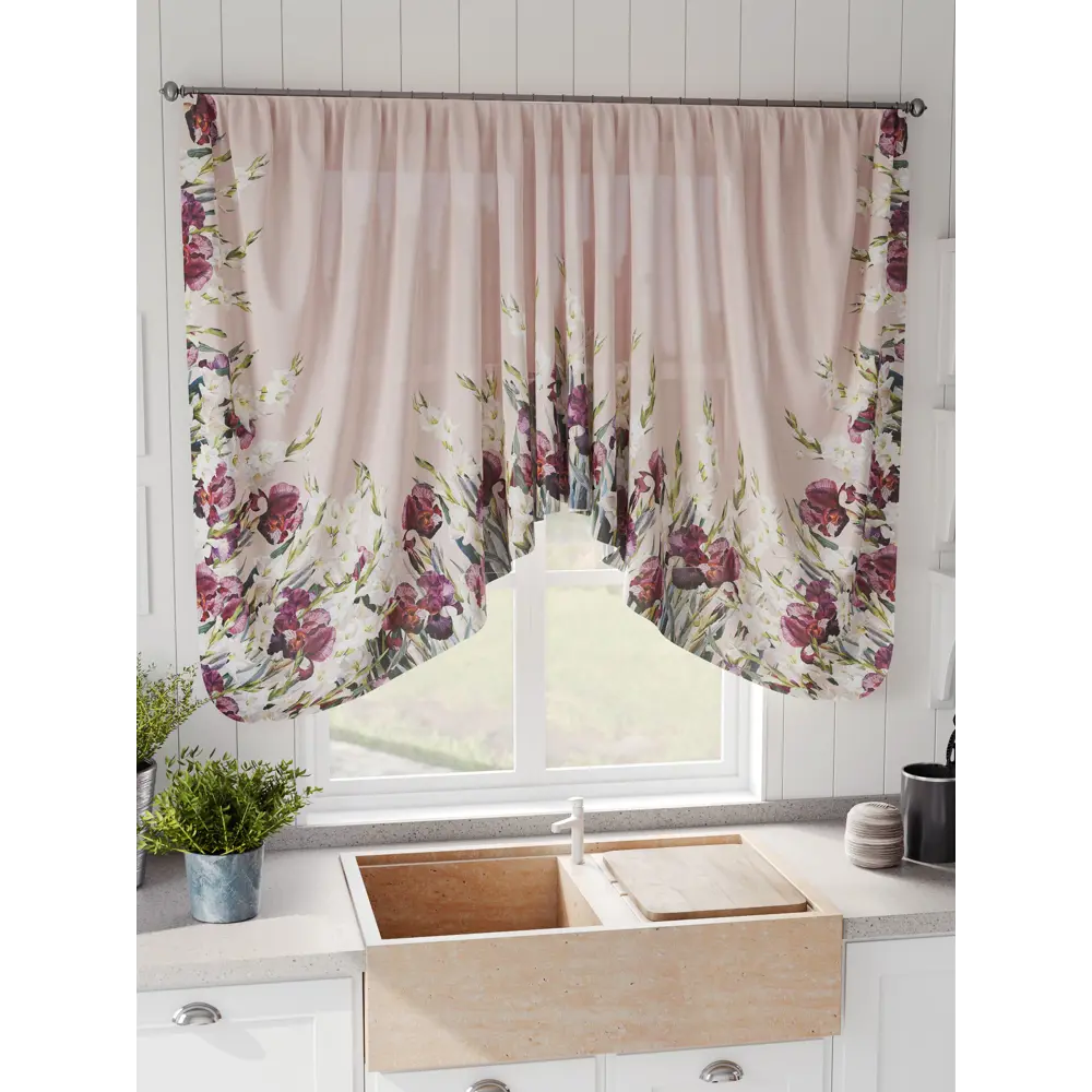 Фото 6 Штора на шторной ленте Comfy Way Финимар 300x130 см цвет бежевый Фото 6 Штора на шторной ленте Comfy Way Финимар 300x130 см цвет бежевый