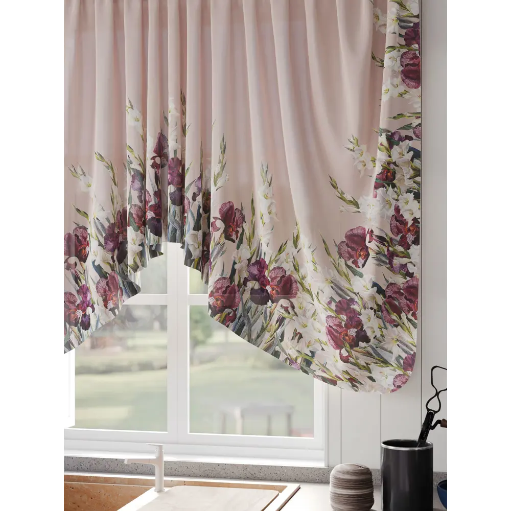 Фото 4 Штора на шторной ленте Comfy Way Финимар 300x130 см цвет бежевый Фото 4 Штора на шторной ленте Comfy Way Финимар 300x130 см цвет бежевый