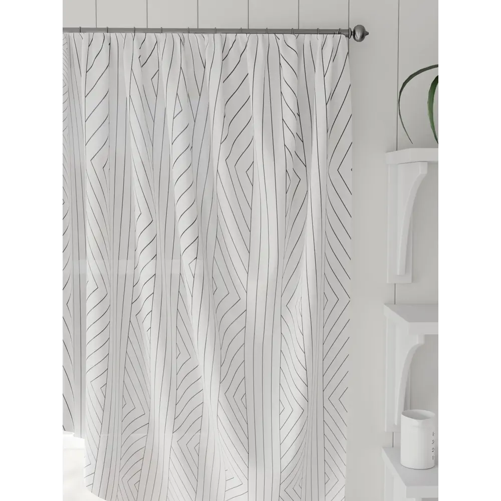 Фото 3 Штора на шторной ленте Comfy Way Фарликар 300x130 см цвет белый Фото 3 Штора на шторной ленте Comfy Way Фарликар 300x130 см цвет белый