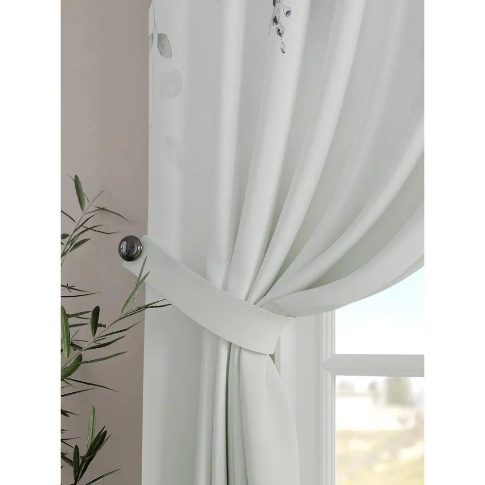 Фото 3 Комплект штор на шторной ленте Comfy Way Ристира 150x160 см цвет бежевый Фото 3 Комплект штор на шторной ленте Comfy Way Ристира 150x160 см цвет бежевый