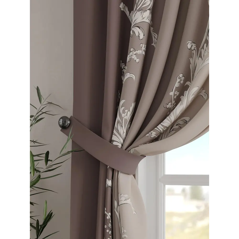 Фото 3 Комплект штор на шторной ленте Comfy Way Литония 150x160 см цвет бежевый Фото 3 Комплект штор на шторной ленте Comfy Way Литония 150x160 см цвет бежевый