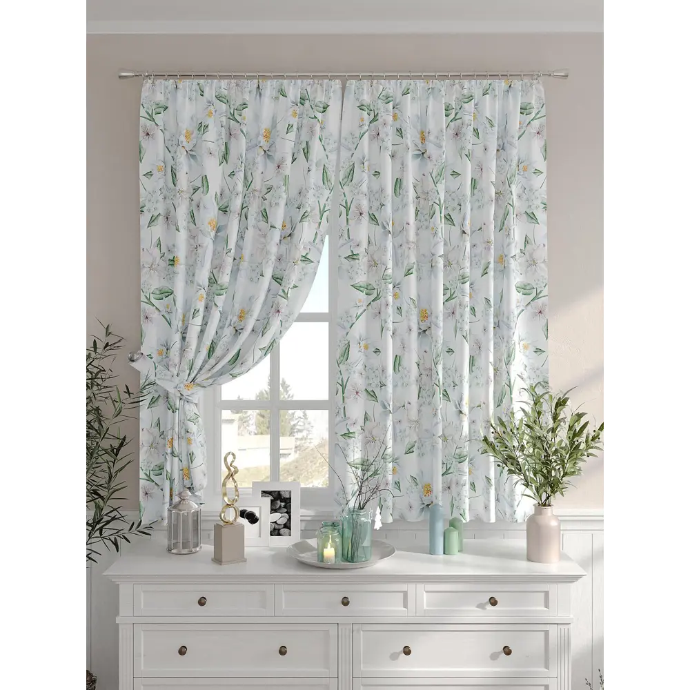 Фото 3 Комплект штор на шторной ленте Comfy Way Итирра 150x160 см цвет бежевый Фото 3 Комплект штор на шторной ленте Comfy Way Итирра 150x160 см цвет бежевый