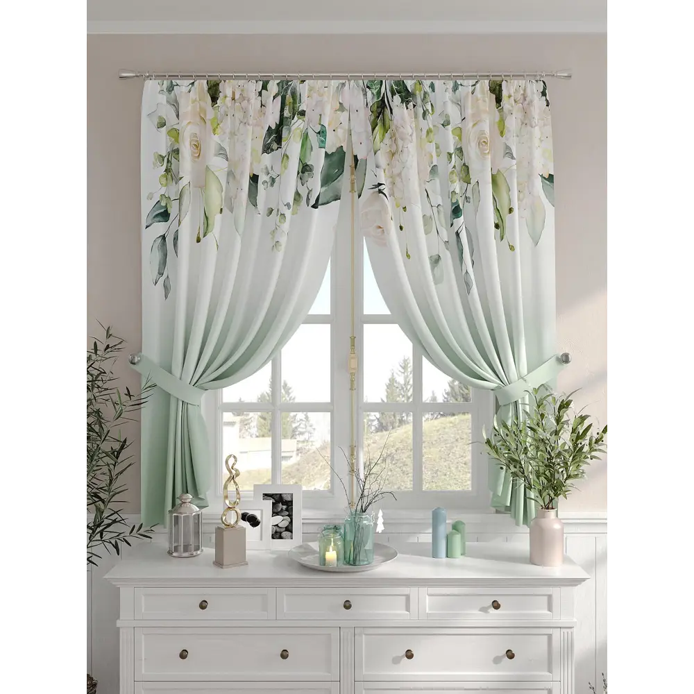 Фото 2 Комплект штор на шторной ленте Comfy Way Зваритон 150x160 см цвет бежевый Фото 2 Комплект штор на шторной ленте Comfy Way Зваритон 150x160 см цвет бежевый