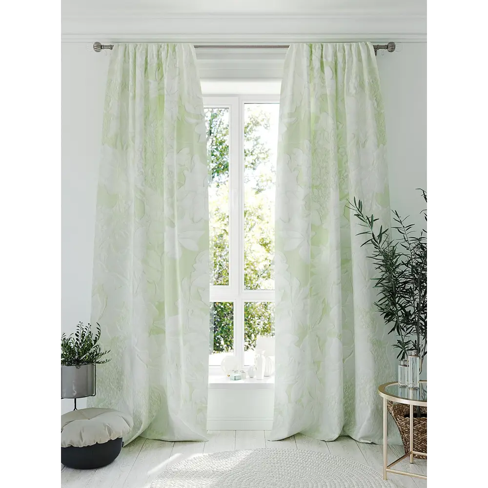 Фото 2 Комплект штор на шторной ленте Comfy Way Локвист 150x280 см цвет белый Фото 2 Комплект штор на шторной ленте Comfy Way Локвист 150x280 см цвет белый