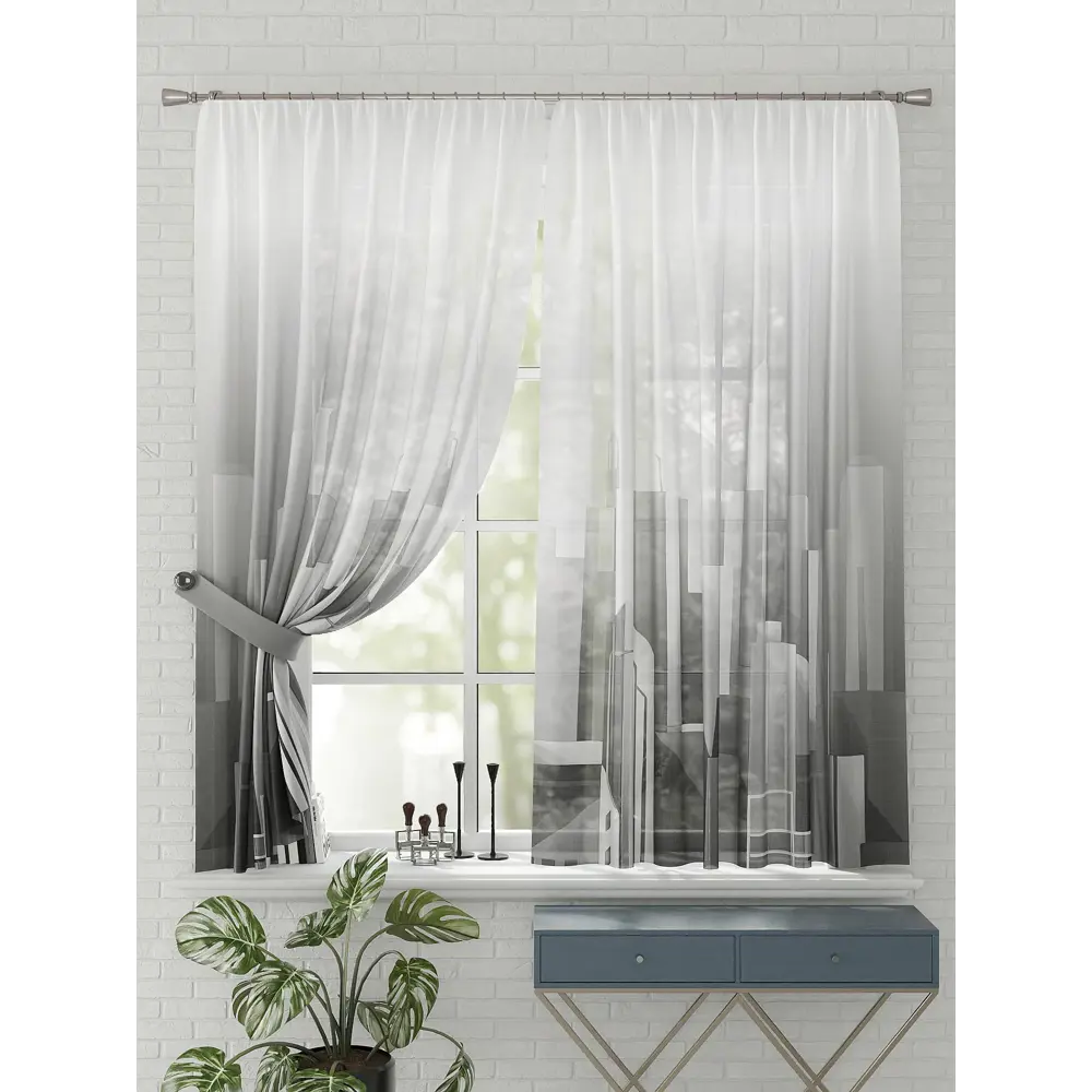 Фото 4 Комплект штор на шторной ленте Comfy Way Астафир 150x170 см цвет белый Фото 4 Комплект штор на шторной ленте Comfy Way Астафир 150x170 см цвет белый