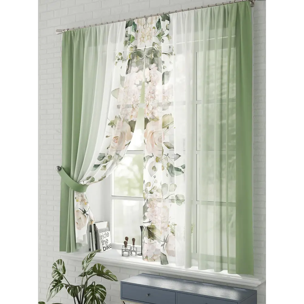 Фото 3 Комплект штор на шторной ленте Comfy Way Дексан 150x170 см цвет бежевый Фото 3 Комплект штор на шторной ленте Comfy Way Дексан 150x170 см цвет бежевый
