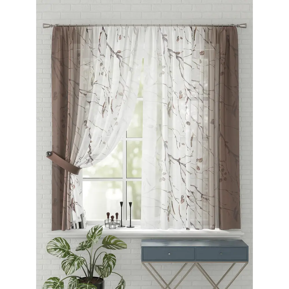 Фото 4 Комплект штор на шторной ленте Comfy Way Сайзан 150x170 см цвет белый Фото 4 Комплект штор на шторной ленте Comfy Way Сайзан 150x170 см цвет белый