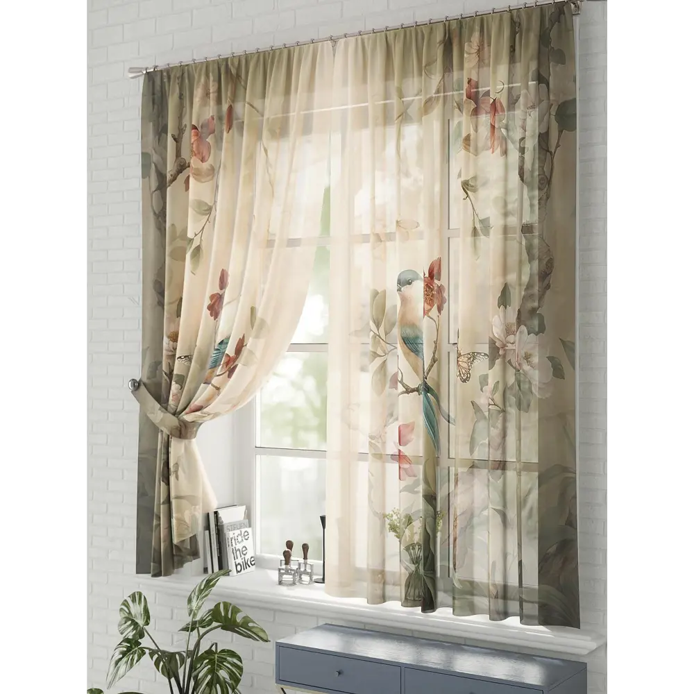 Фото 3 Комплект штор на шторной ленте Comfy Way Фовита 150x170 см цвет бежевый Фото 3 Комплект штор на шторной ленте Comfy Way Фовита 150x170 см цвет бежевый