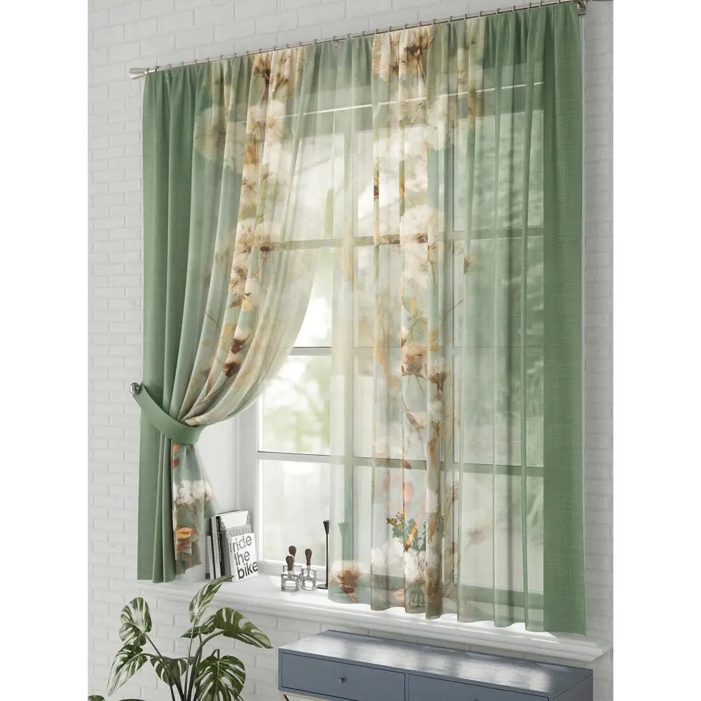 Фото 3 Комплект штор на шторной ленте Comfy Way Астария 150x170 см цвет бежевый Фото 3 Комплект штор на шторной ленте Comfy Way Астария 150x170 см цвет бежевый