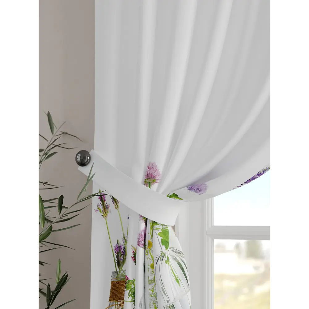 Фото 3 Комплект штор на шторной ленте Comfy Way Стакито 150x160 см цвет белый Фото 3 Комплект штор на шторной ленте Comfy Way Стакито 150x160 см цвет белый