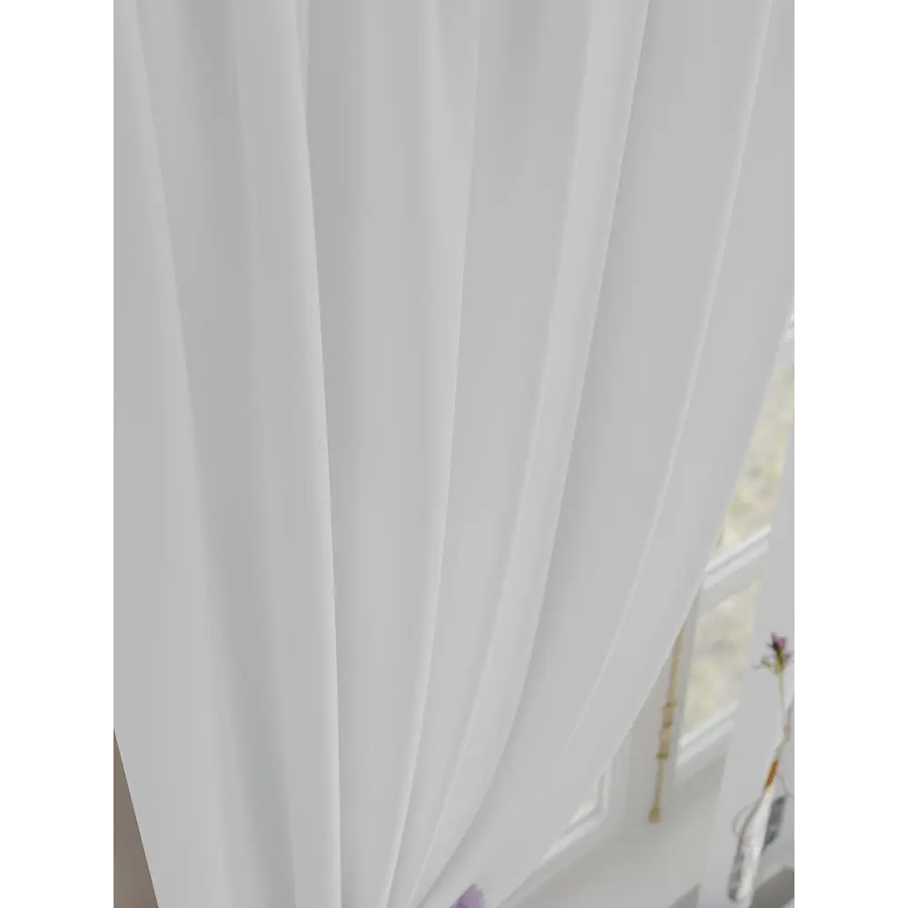 Фото 4 Комплект штор на шторной ленте Comfy Way Стакито 150x160 см цвет белый Фото 4 Комплект штор на шторной ленте Comfy Way Стакито 150x160 см цвет белый