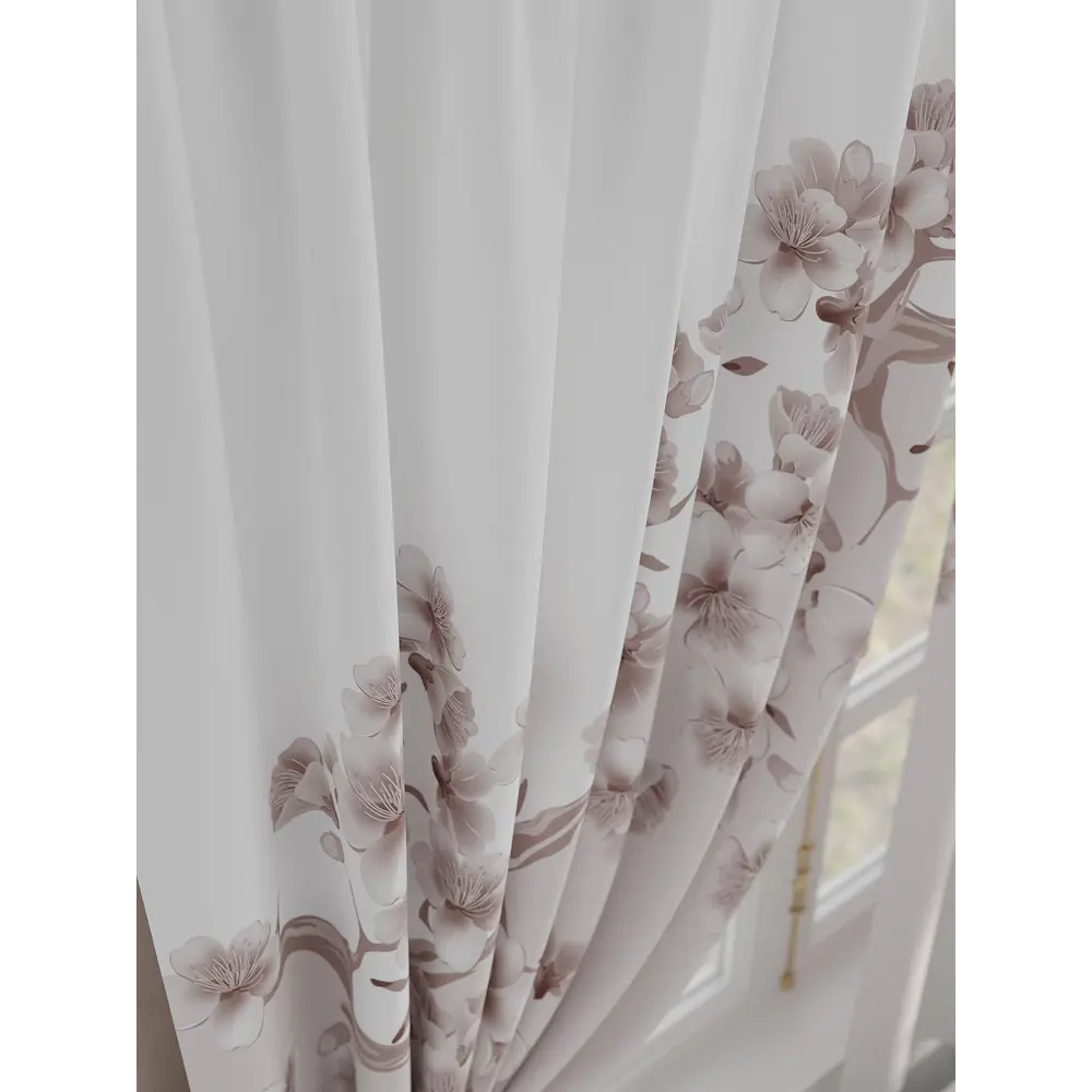 Фото 4 Комплект штор на шторной ленте Comfy Way Фарино 150x160 см цвет бежевый Фото 4 Комплект штор на шторной ленте Comfy Way Фарино 150x160 см цвет бежевый