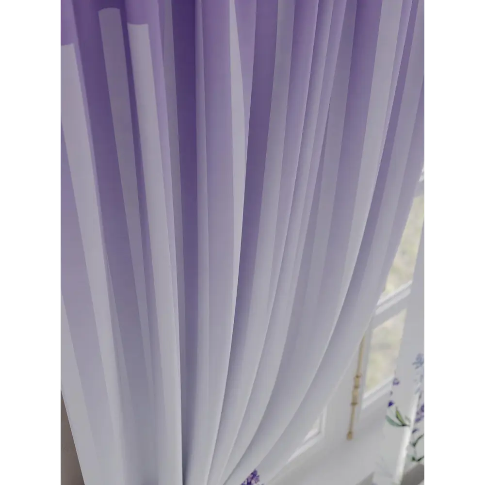 Фото 4 Комплект штор на шторной ленте Comfy Way Этико 150x160 см цвет фиолетовый Фото 4 Комплект штор на шторной ленте Comfy Way Этико 150x160 см цвет фиолетовый