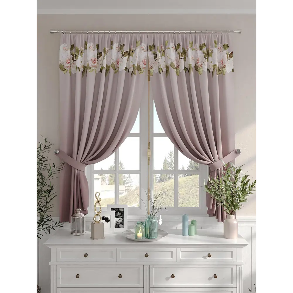Фото 3 Комплект штор на шторной ленте Comfy Way Ламинно 150x160 см цвет бежевый Фото 3 Комплект штор на шторной ленте Comfy Way Ламинно 150x160 см цвет бежевый