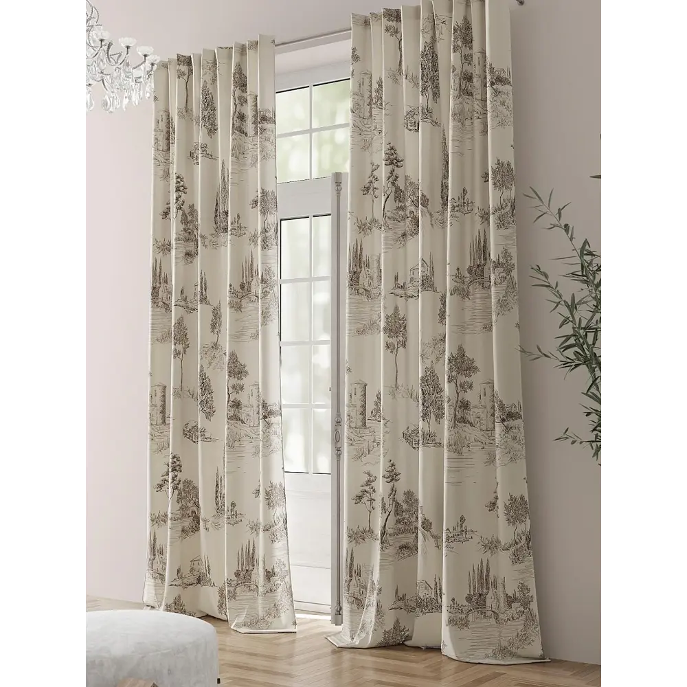 Фото 2 Комплект штор на шторной ленте Comfy Way Мавинтер 150x230 см цвет бежевый Фото 2 Комплект штор на шторной ленте Comfy Way Мавинтер 150x230 см цвет бежевый