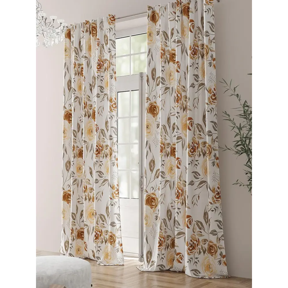 Фото 2 Комплект штор на шторной ленте Comfy Way Филанвир 150x230 см цвет бежевый Фото 2 Комплект штор на шторной ленте Comfy Way Филанвир 150x230 см цвет бежевый