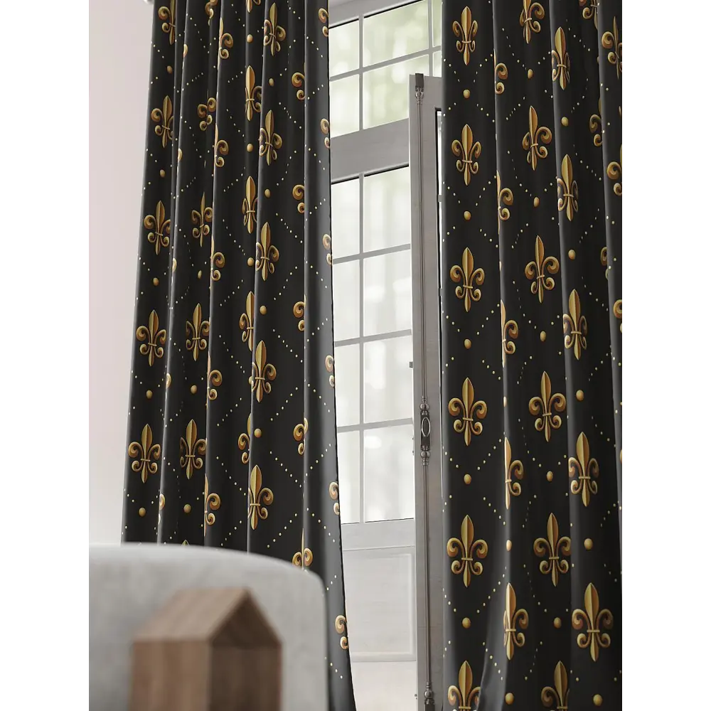 Фото 3 Комплект штор на шторной ленте Comfy Way Ронвирт 150x230 см цвет черный Фото 3 Комплект штор на шторной ленте Comfy Way Ронвирт 150x230 см цвет черный