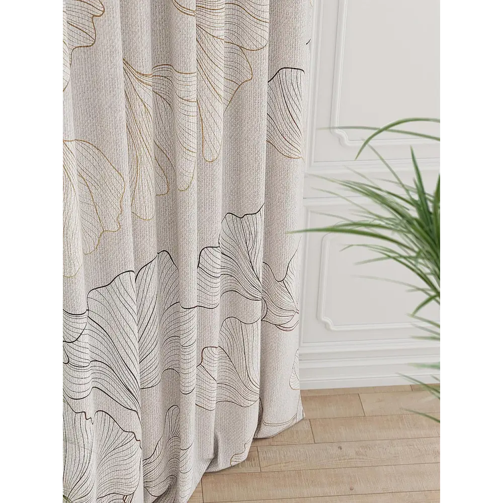 Фото 2 Штора на шторной ленте Comfy Way Фенритос 150x250 см цвет бежевый Фото 2 Штора на шторной ленте Comfy Way Фенритос 150x250 см цвет бежевый