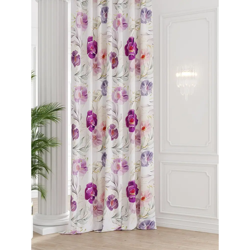 Фото Штора на шторной ленте Comfy Way Ритонфор 150x250 см цвет светло-серый