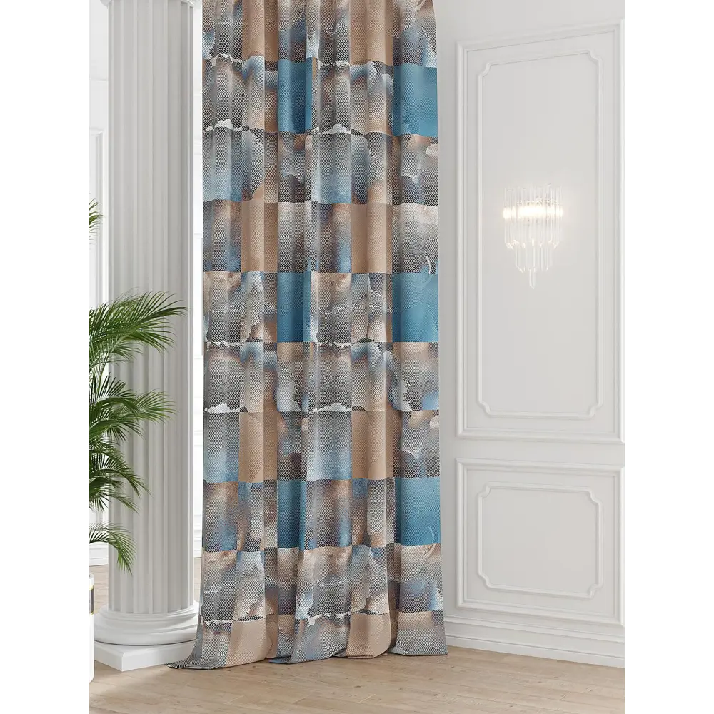 Фото Штора на шторной ленте Comfy Way Миавинс 150x250 см цвет бежевый Фото Штора на шторной ленте Comfy Way Миавинс 150x250 см цвет бежевый