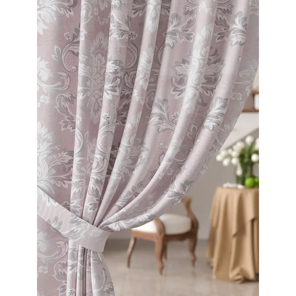 Фото 4 Комплект штор на шторной ленте Comfy Way Ронгрилт 150x270 см цвет розовый Фото 4 Комплект штор на шторной ленте Comfy Way Ронгрилт 150x270 см цвет розовый