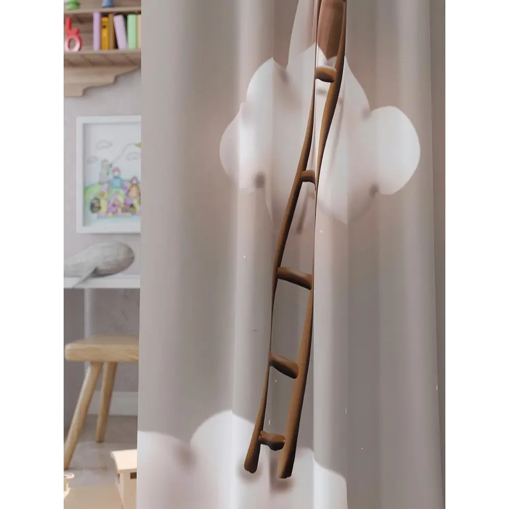 Фото 2 Штора на шторной ленте Comfy Way Зайка 150x260 см цвет бежевый Фото 2 Штора на шторной ленте Comfy Way Зайка 150x260 см цвет бежевый