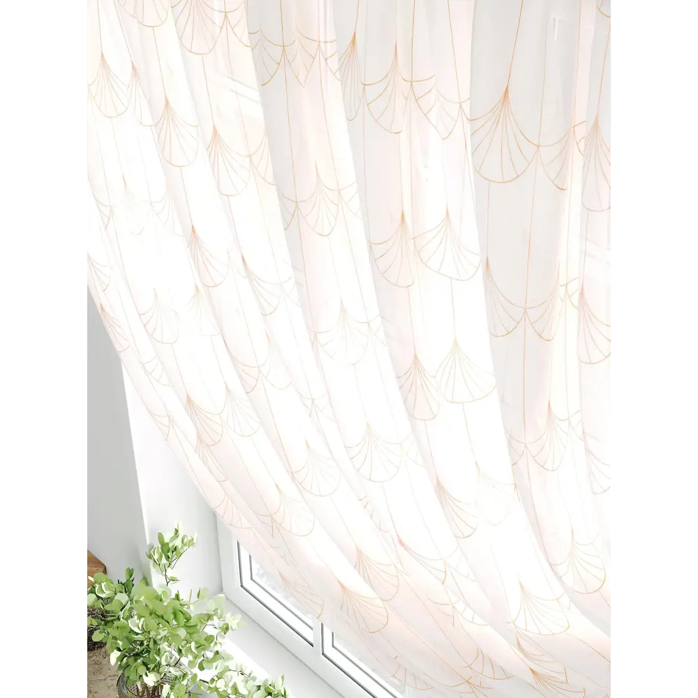 Фото 4 Тюль на шторной ленте Comfy Way Балиро 300x150 см цвет бежевый Фото 4 Тюль на шторной ленте Comfy Way Балиро 300x150 см цвет бежевый