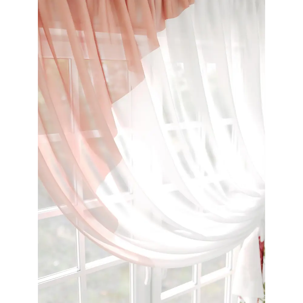 Фото 3 Тюль на шторной ленте Comfy Way Дукато 300x150 см цвет белый