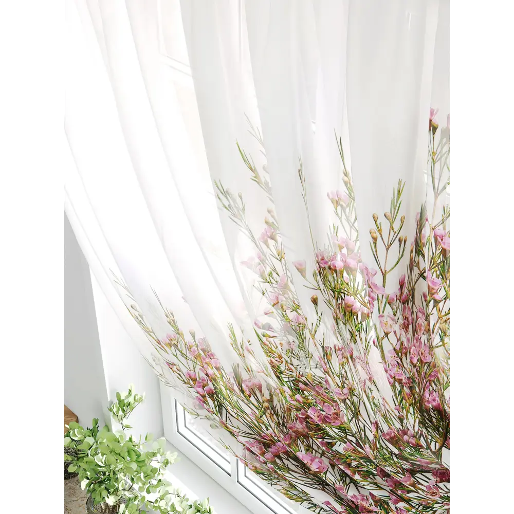 Фото 4 Тюль на шторной ленте Comfy Way Шарино 300x150 см цвет белый