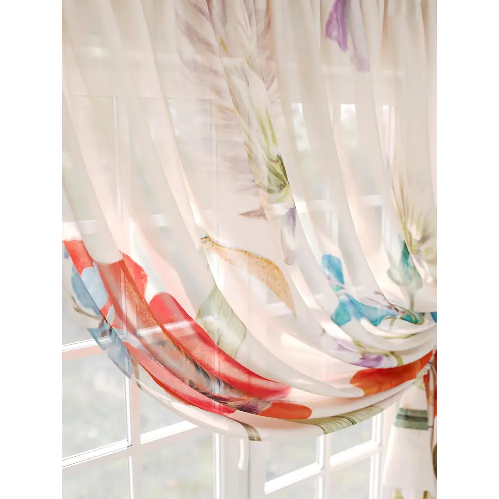 Фото 3 Тюль на шторной ленте Comfy Way Виарио 300x150 см цвет бежевый Фото 3 Тюль на шторной ленте Comfy Way Виарио 300x150 см цвет бежевый